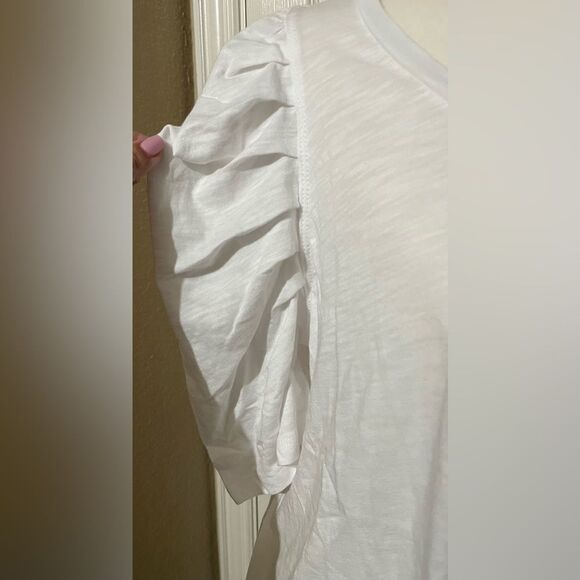 Liverpool Gathered Short Sleeve Knit Tee White Size XL NWT - Picture 4 of 7